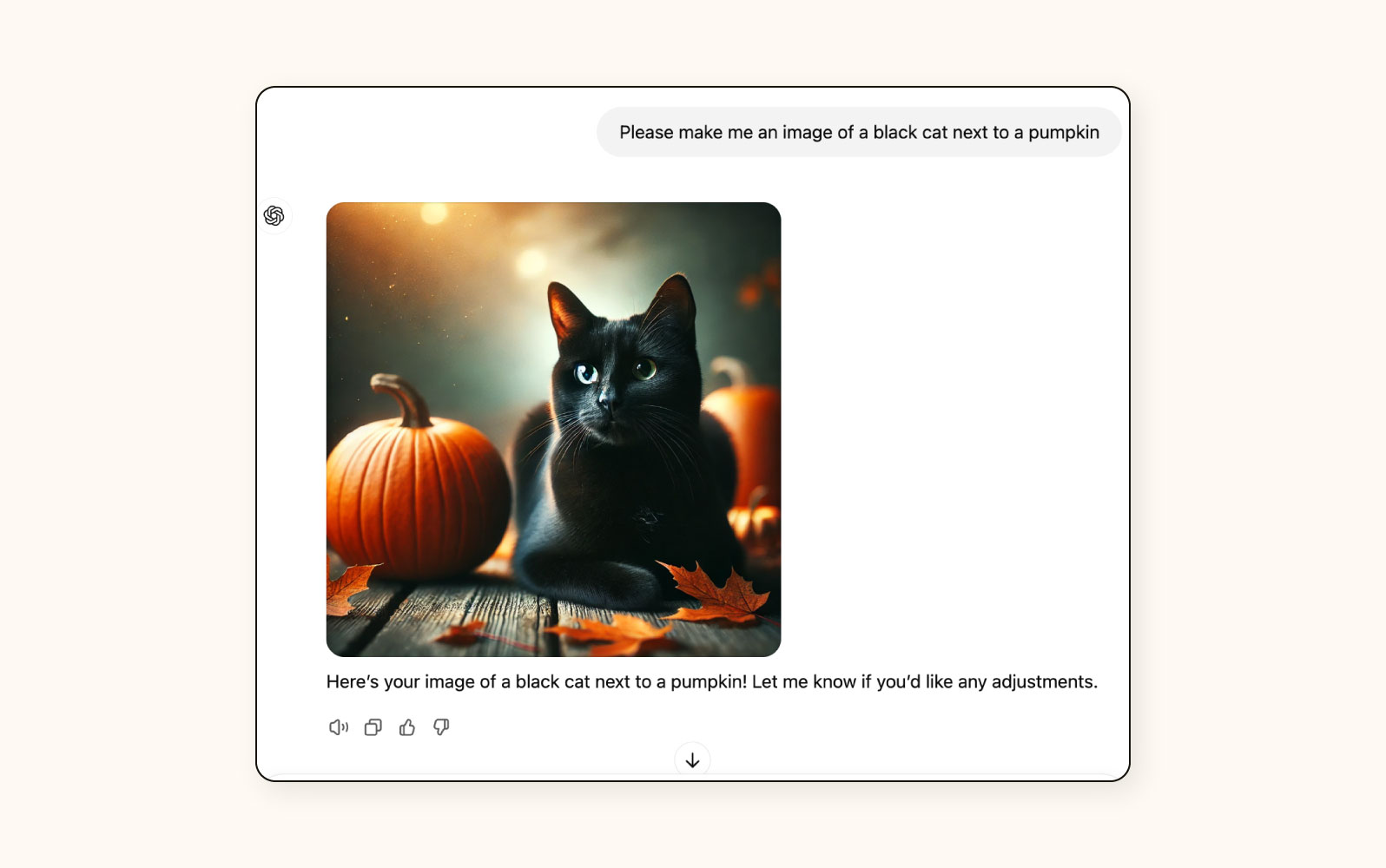 Image creation functionality in ChatGPT.