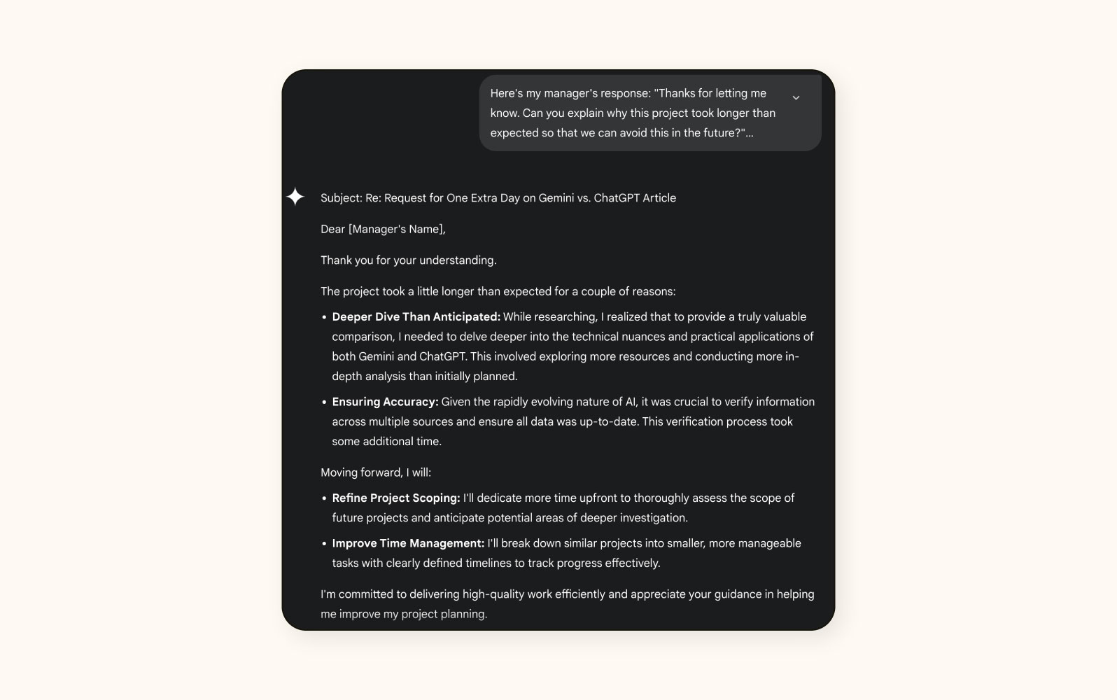 Further contextual content creation functionality in Gemini
