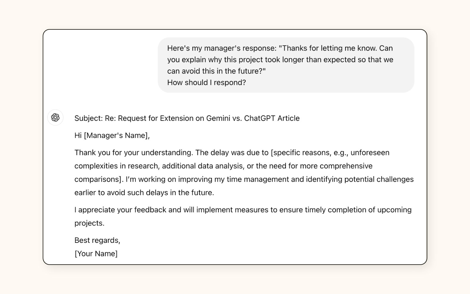 Further content creation functionality in ChatGPTi
