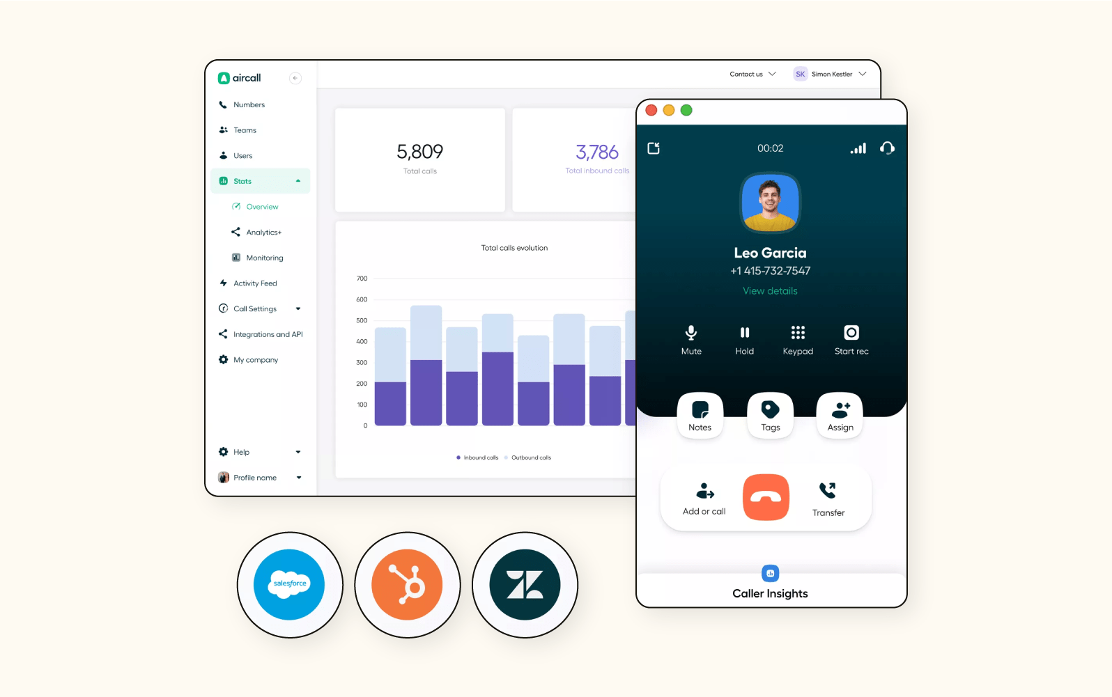 Software per call center Aircall.