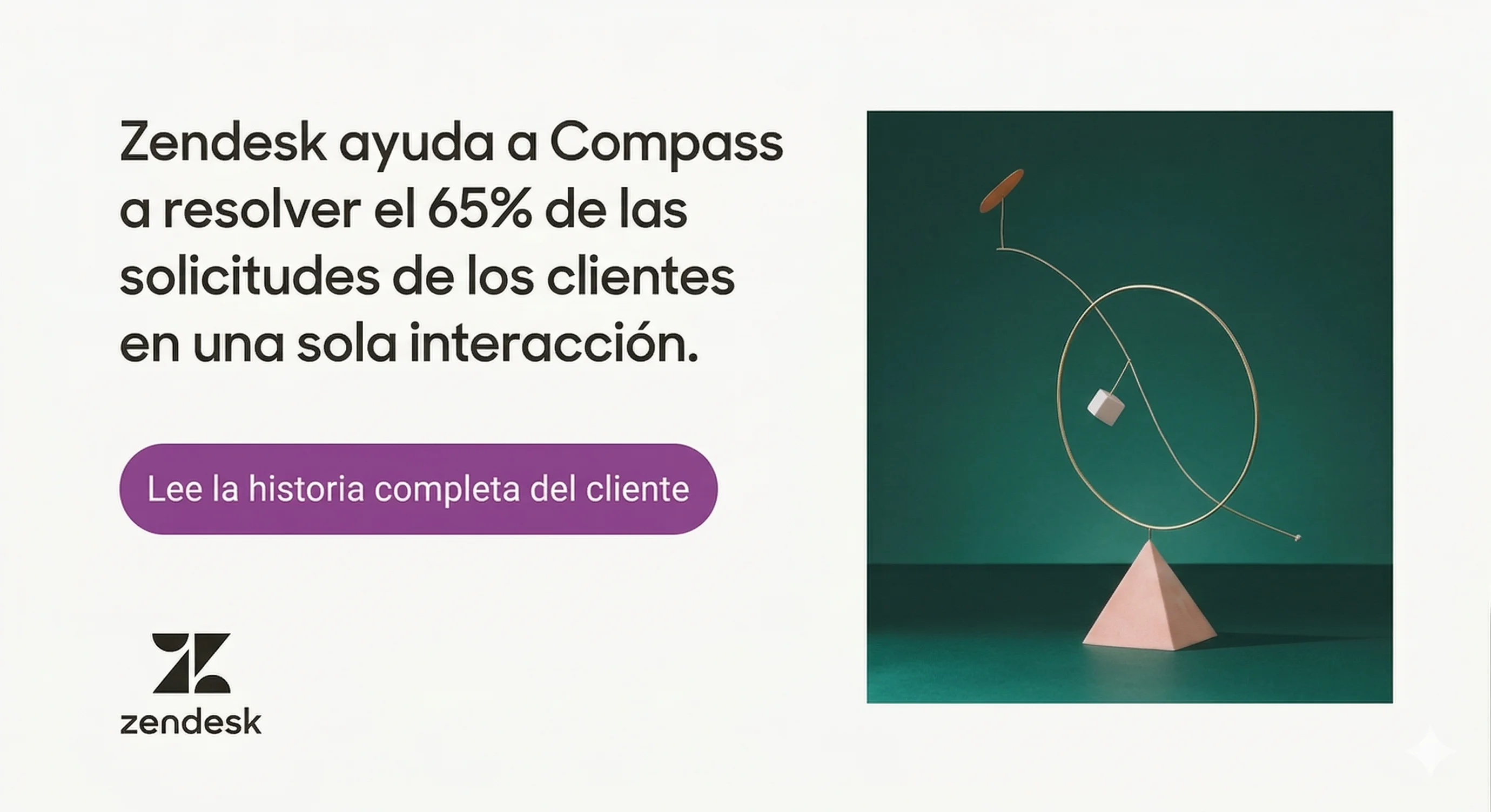 Zendesk ayuda a Compass a resolver el 65 por ciento de las solicitudes de clientes en una sola interacción