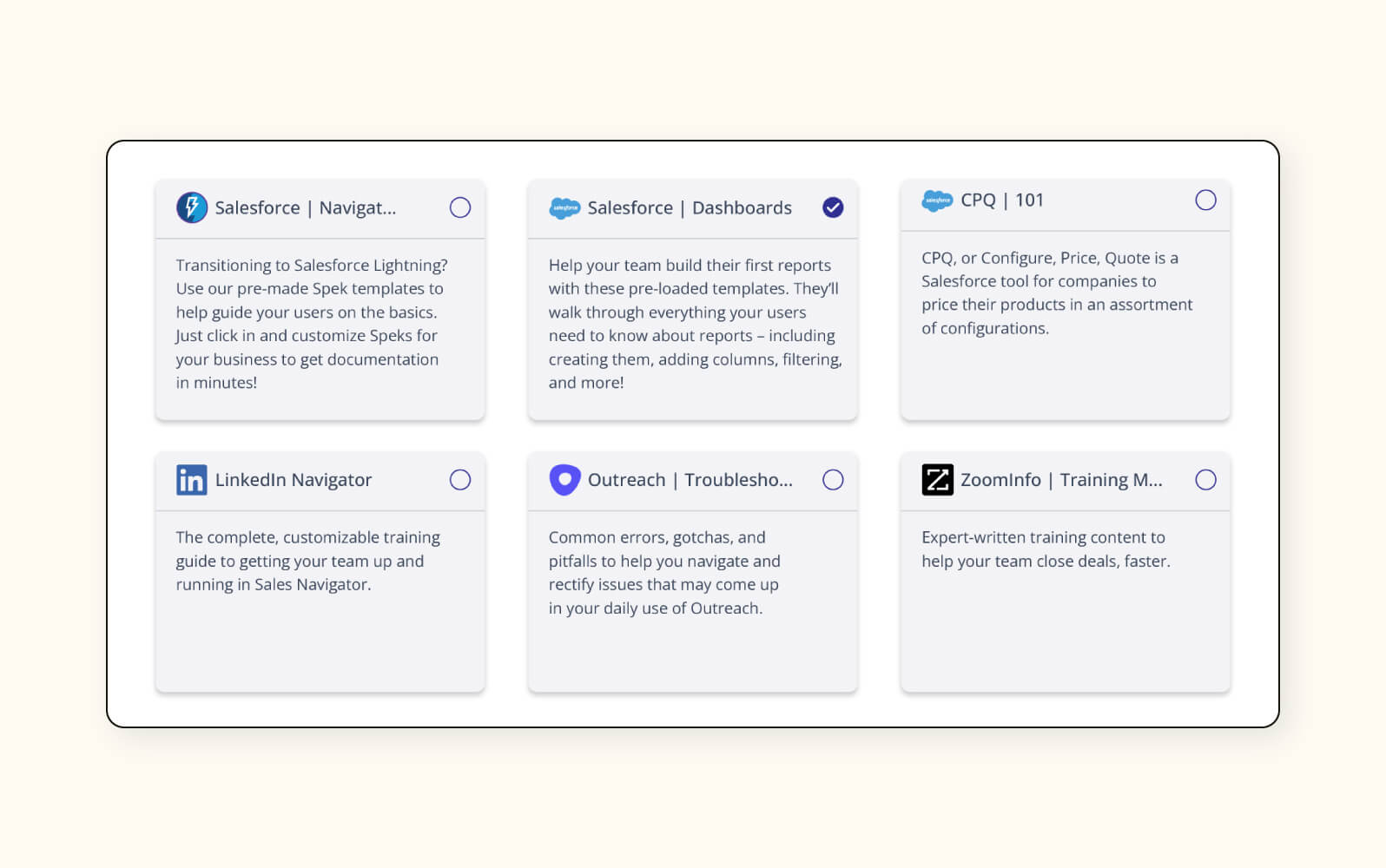 A service console in Salesforce Service Cloud, a customer self-service portal.