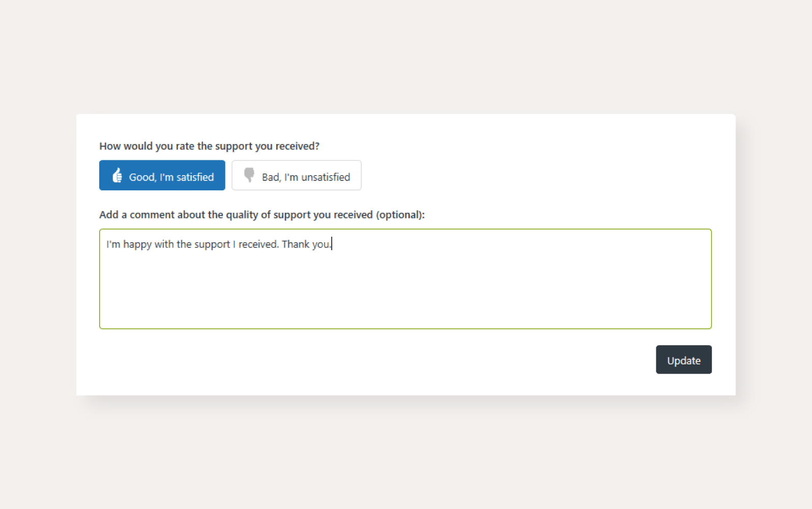 Customer satisfaction score (CSAT)