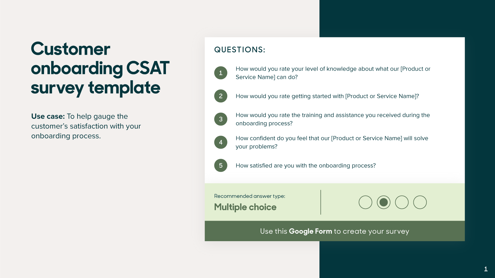 Customer satisfaction survey template