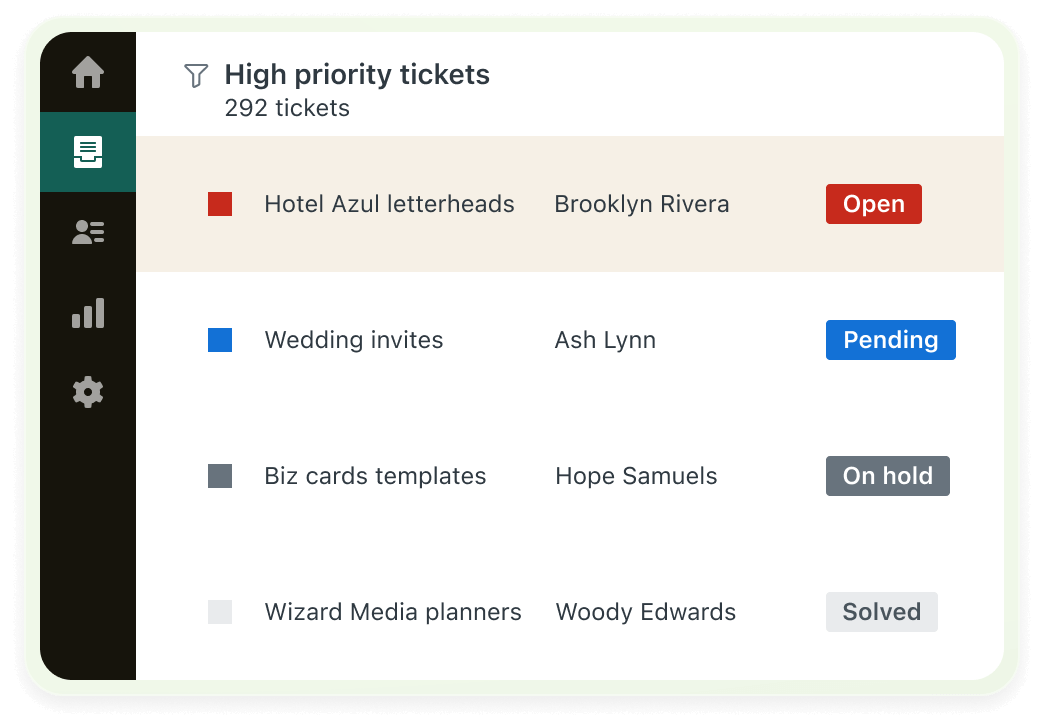 Zendesk ticketing.