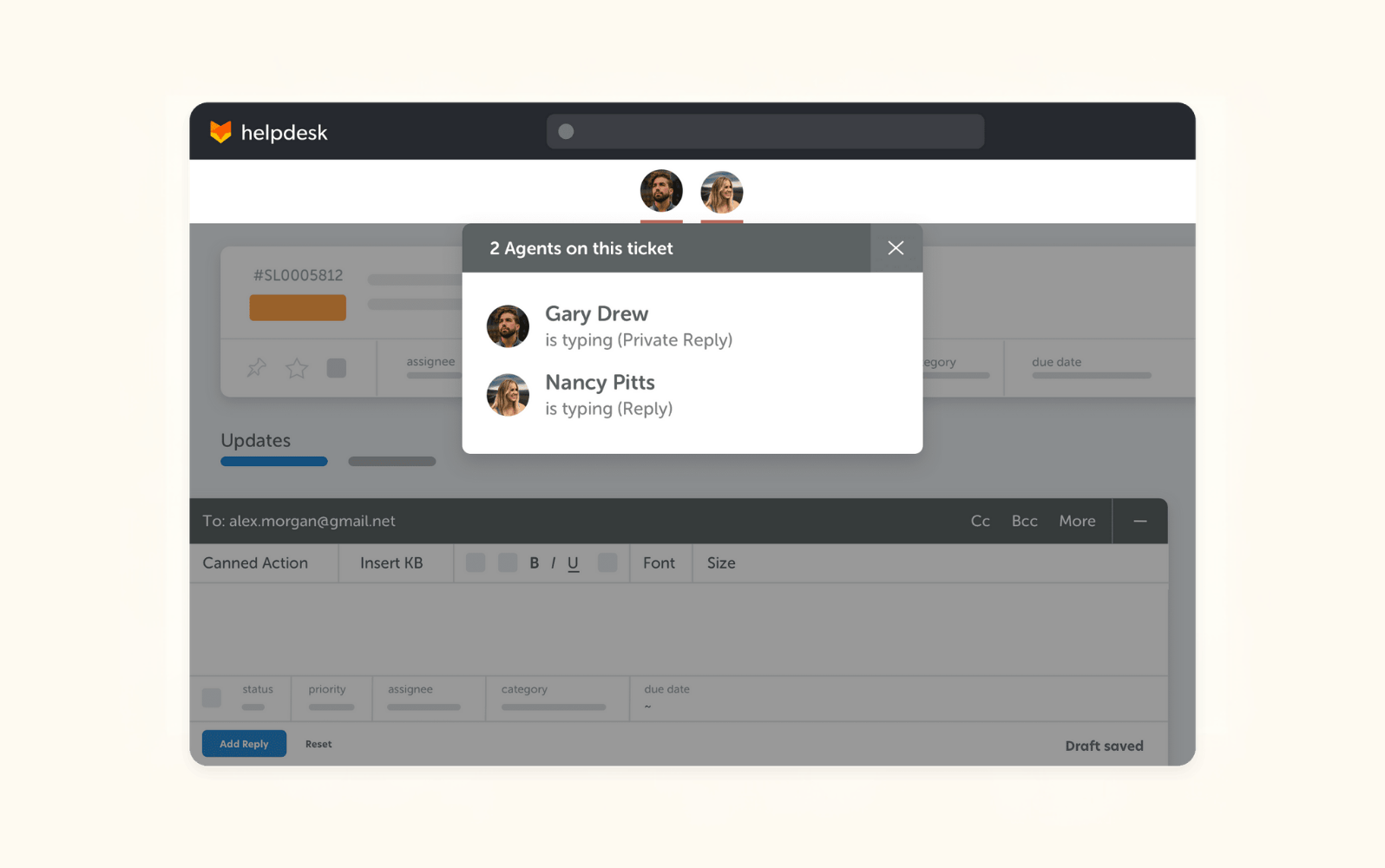Screenshot of HappyFox’s dashboard.