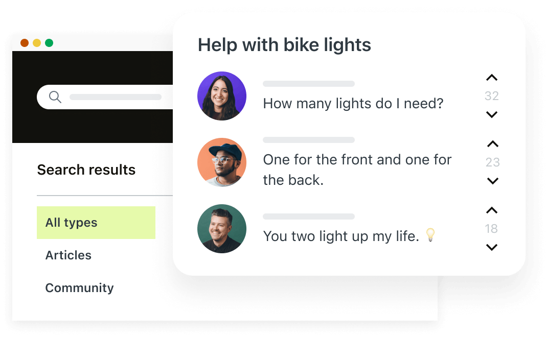 The Zendesk knowledge base capabilities.
