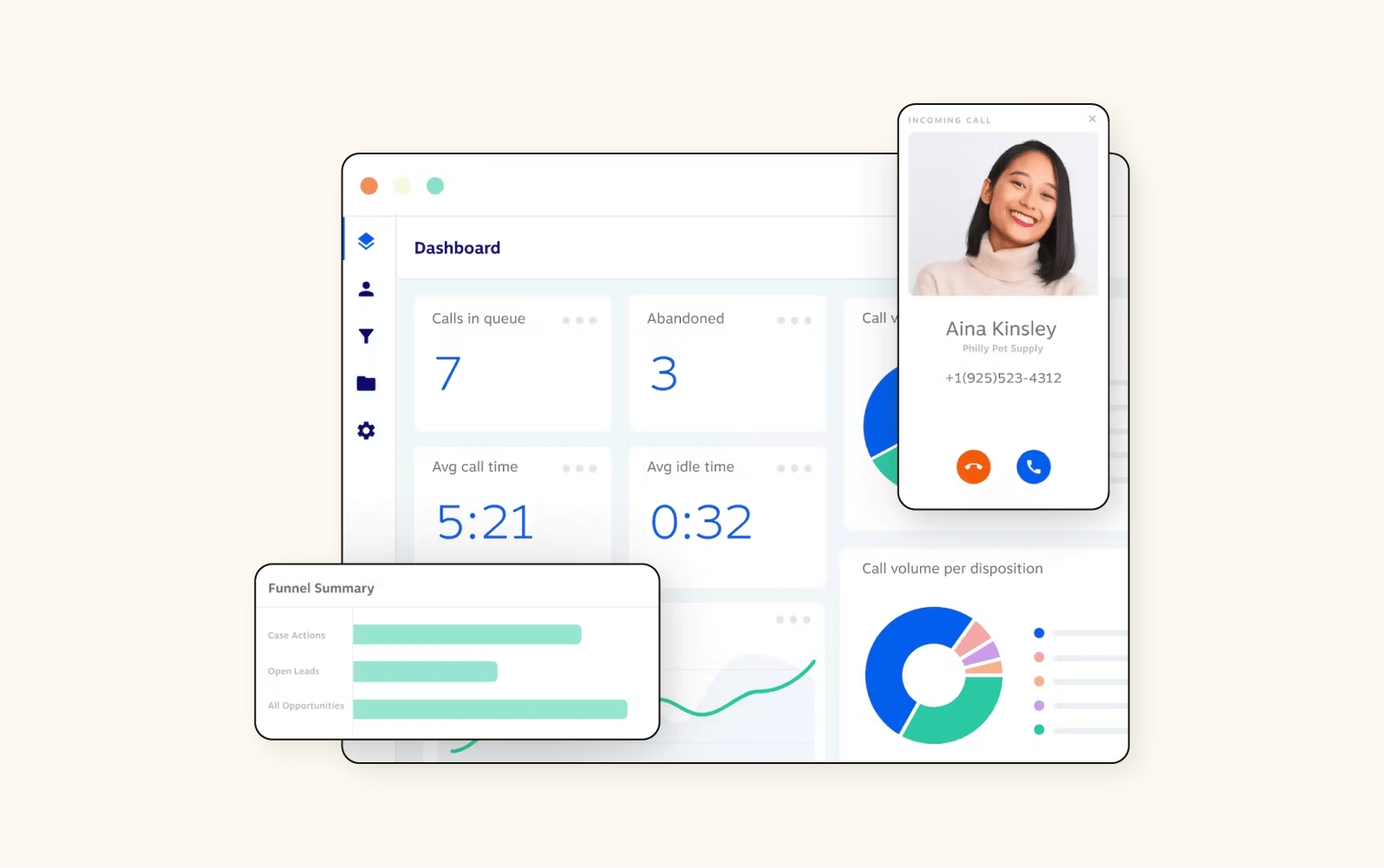 Software per call center Nextiva.