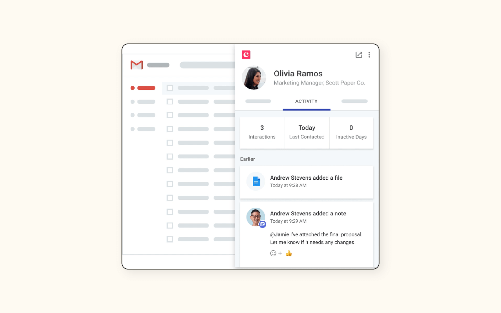 A product image of Copper’s CRM software.