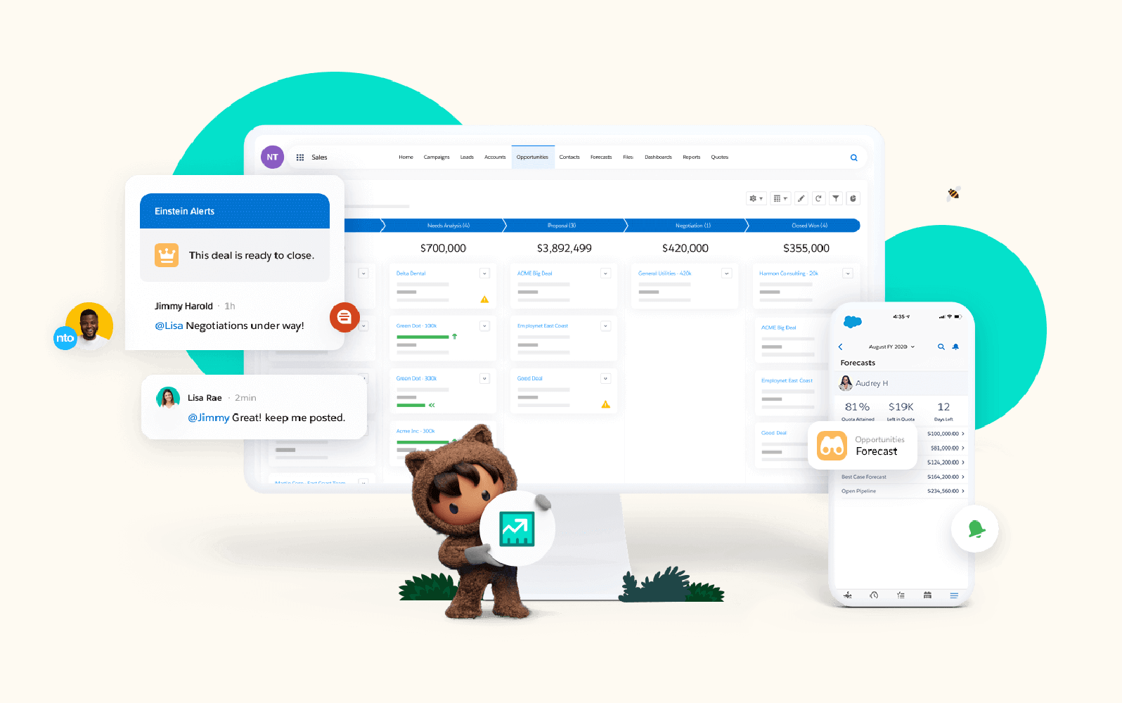 A product image of Salesforce’s CRM software.