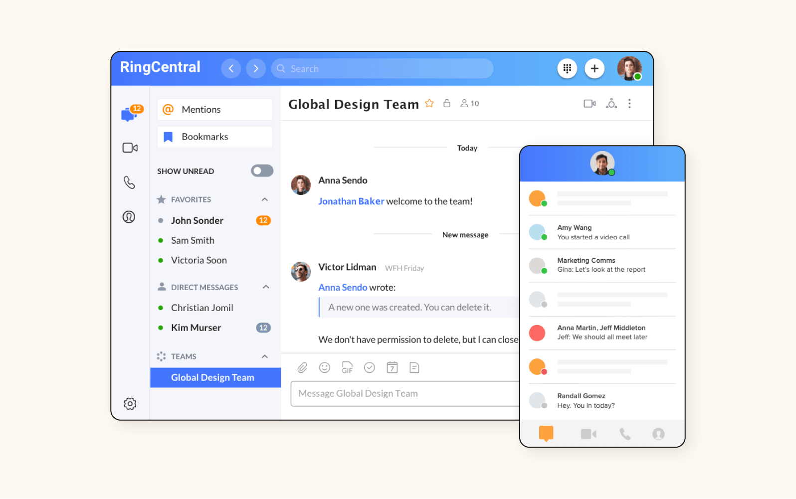 Software per call center RingCentral.