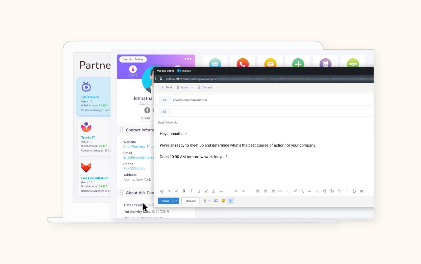 A screenshot displays the GlassHive partner portal.