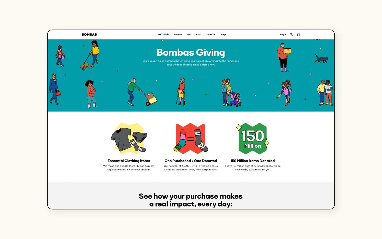 La page de don de Bombas.