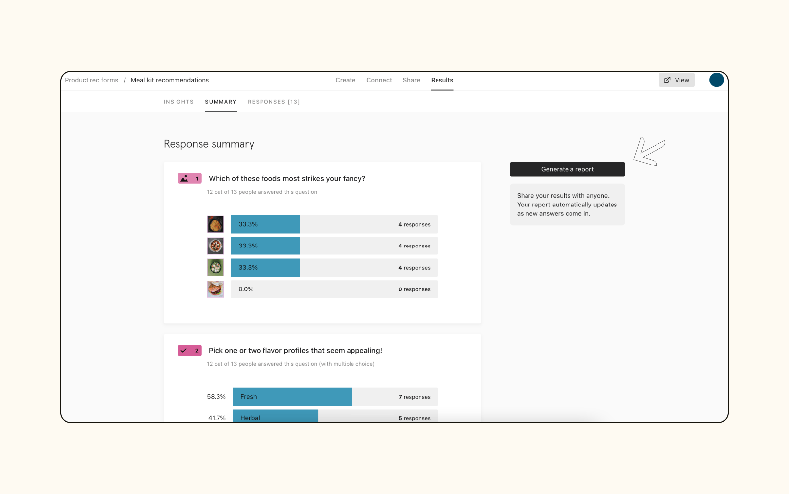 A product image of Typeform customer feedback management software.