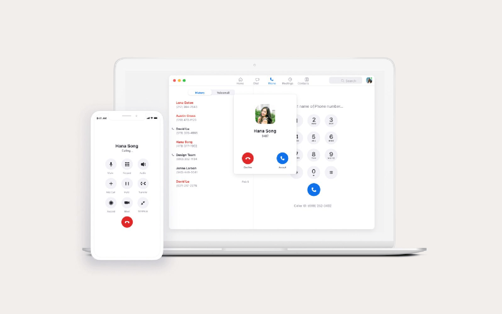 An image displays Zoom Phone’s VoIP platform, one of the best business VoIP providers.