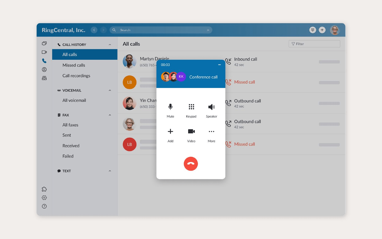 An image displays RingCentral MVP’s VoIP platform, one of the best business VoIP providers.