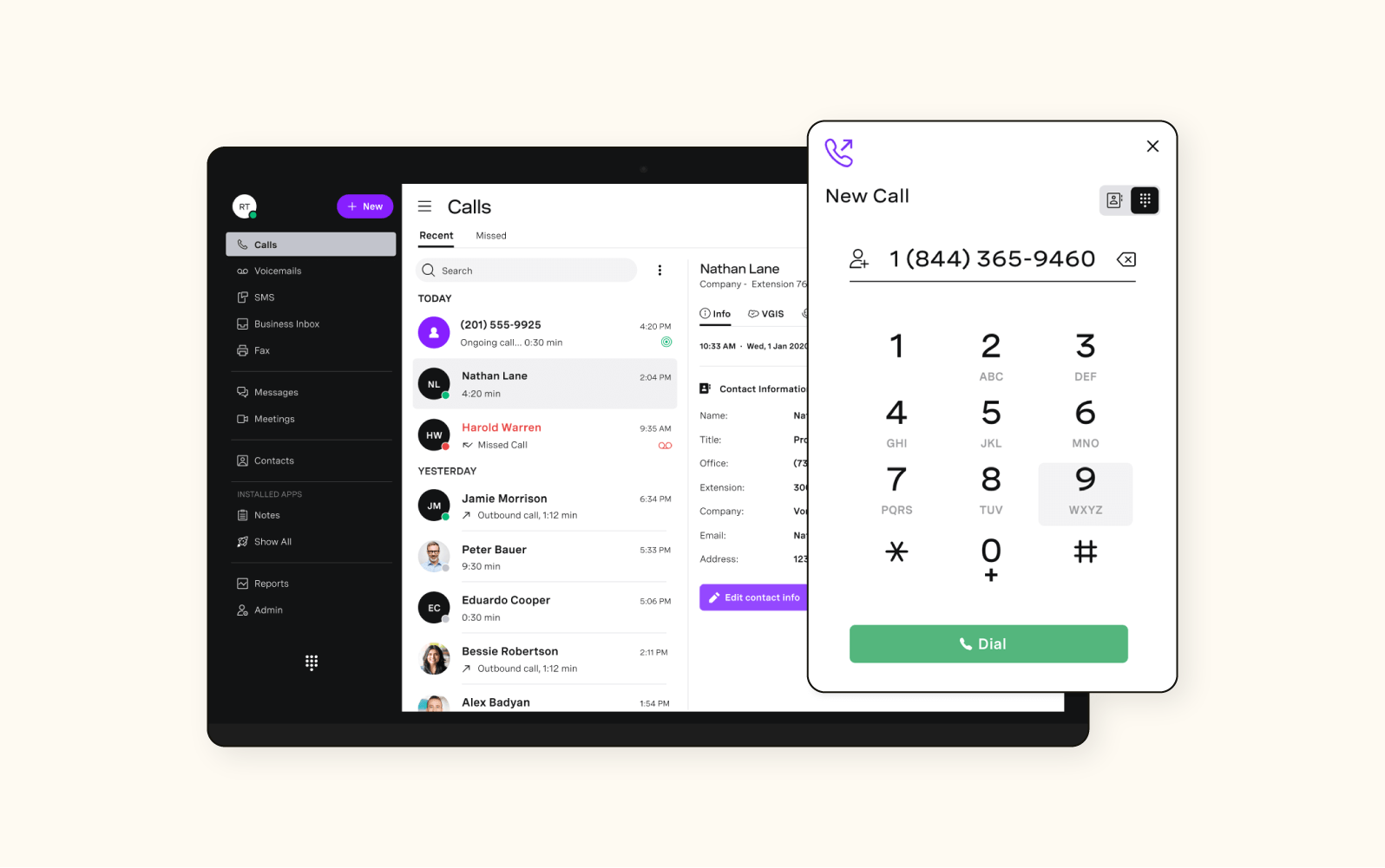 Software per call center Vonage.