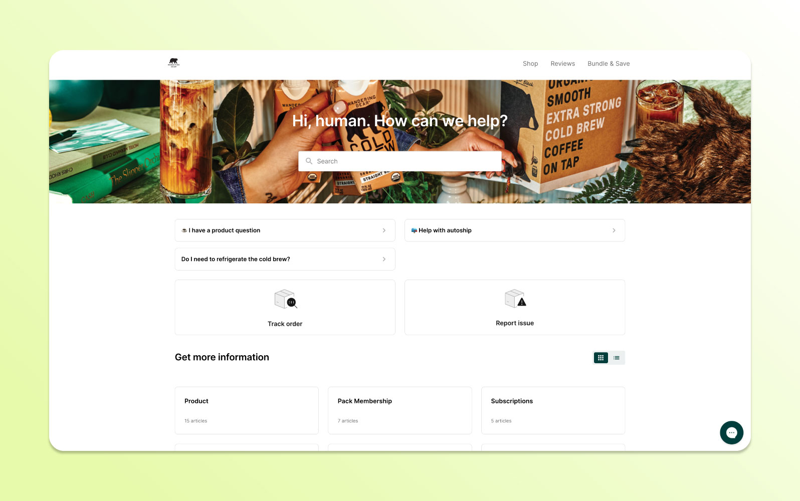 The Wandering Bear page devoted to frequently asked questions.