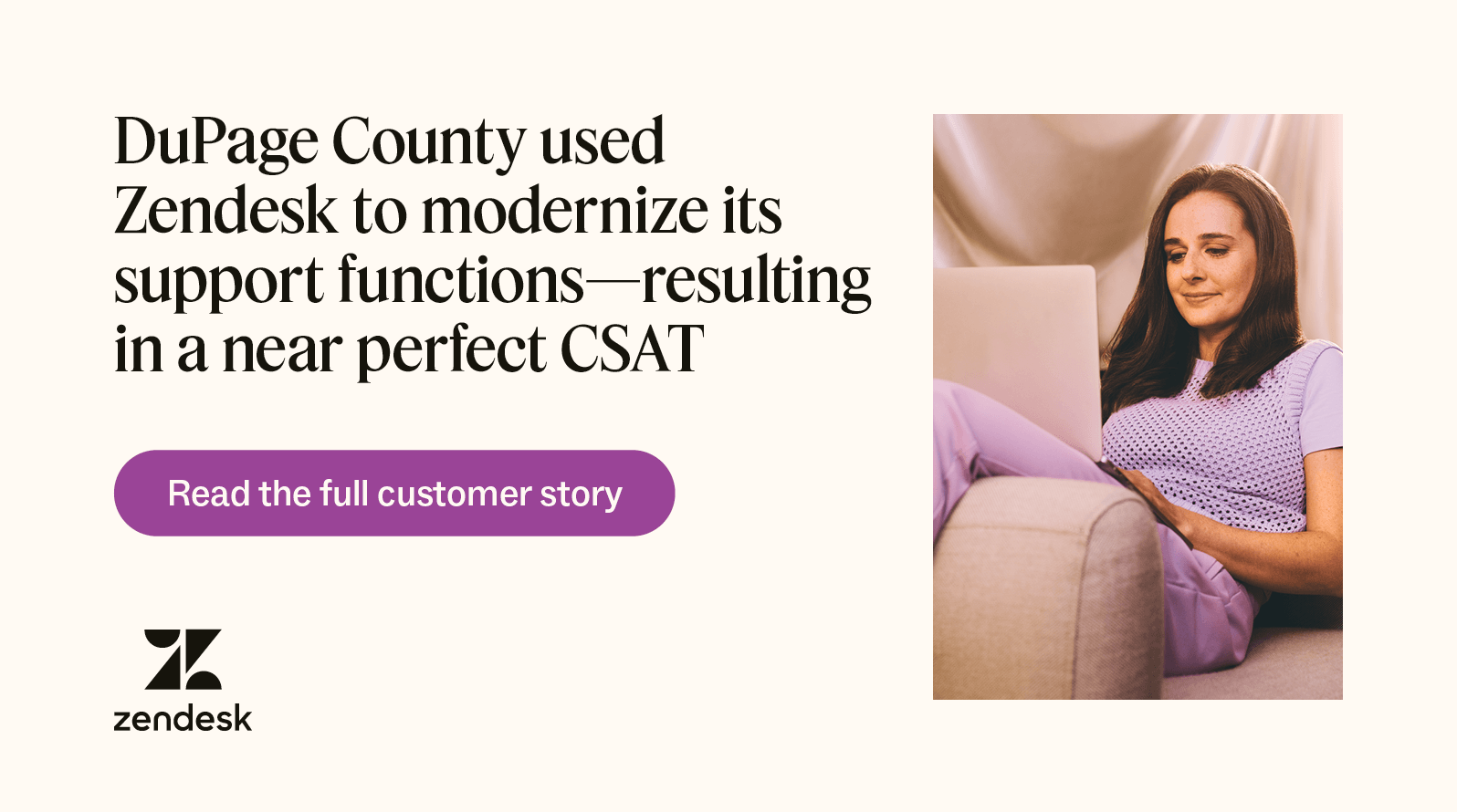 DuPage County used Zendesk to modernize its support functions—resulting in a near perfect CSAT.