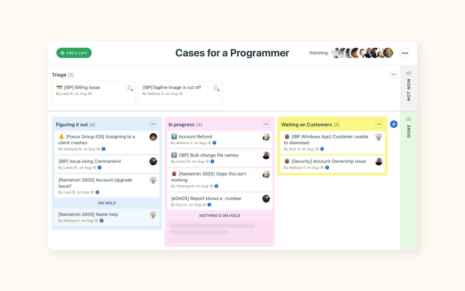 Screenshot of Basecamp dashboard
