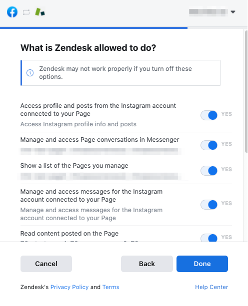 Set Zendesk privacy permissions.