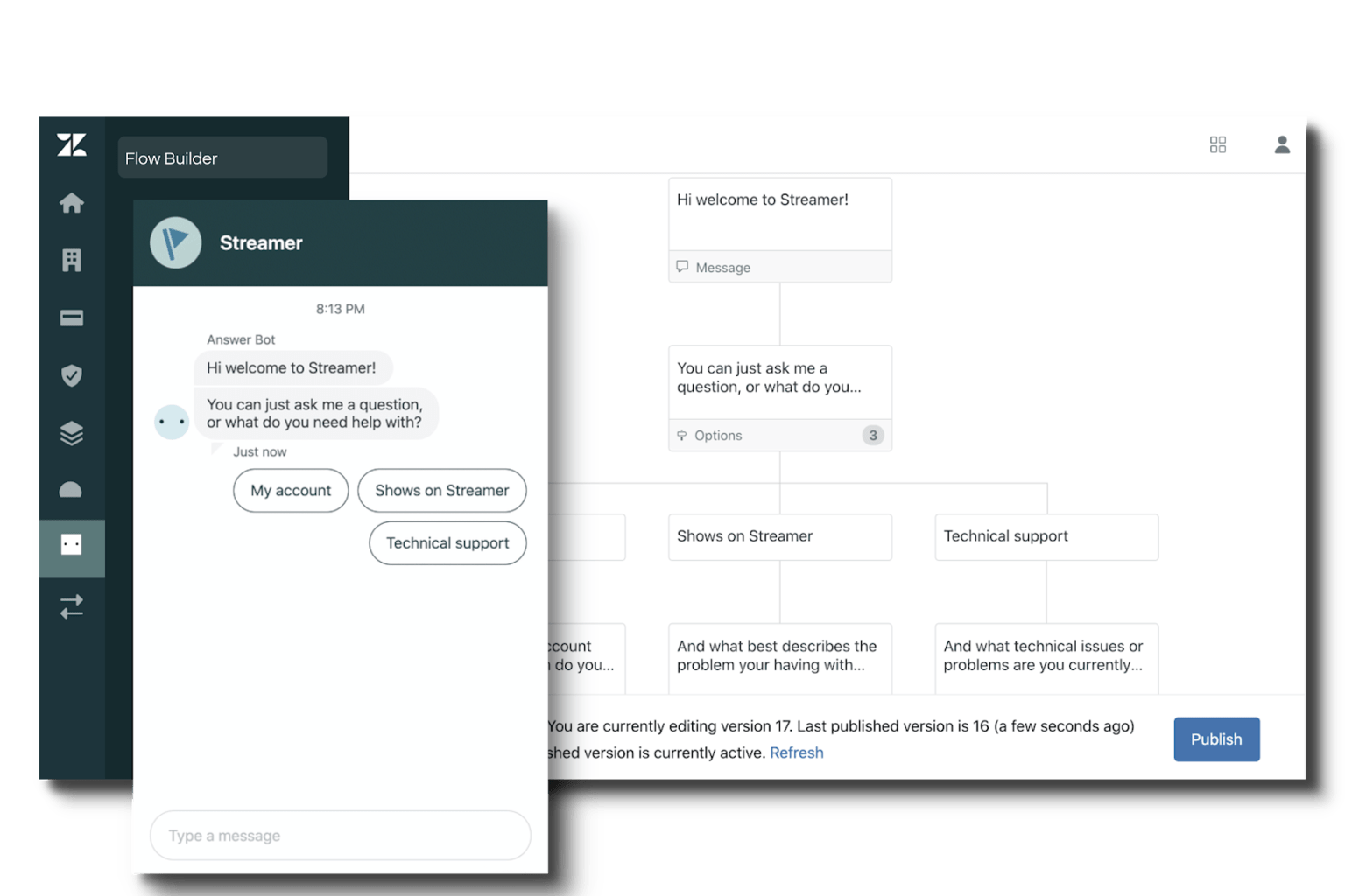 Flow Builder har färdig automatisering med enkel konfigurering för administratörer och support dygnet runt för kunderna.