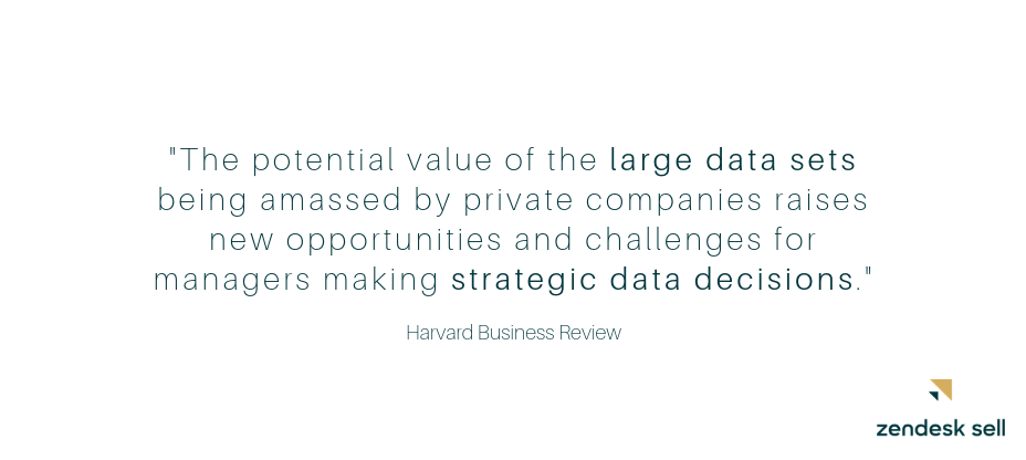 The potential value of the large data sets being amassed by private companies raises new opportunities and challenges for managers making strategic data decisions