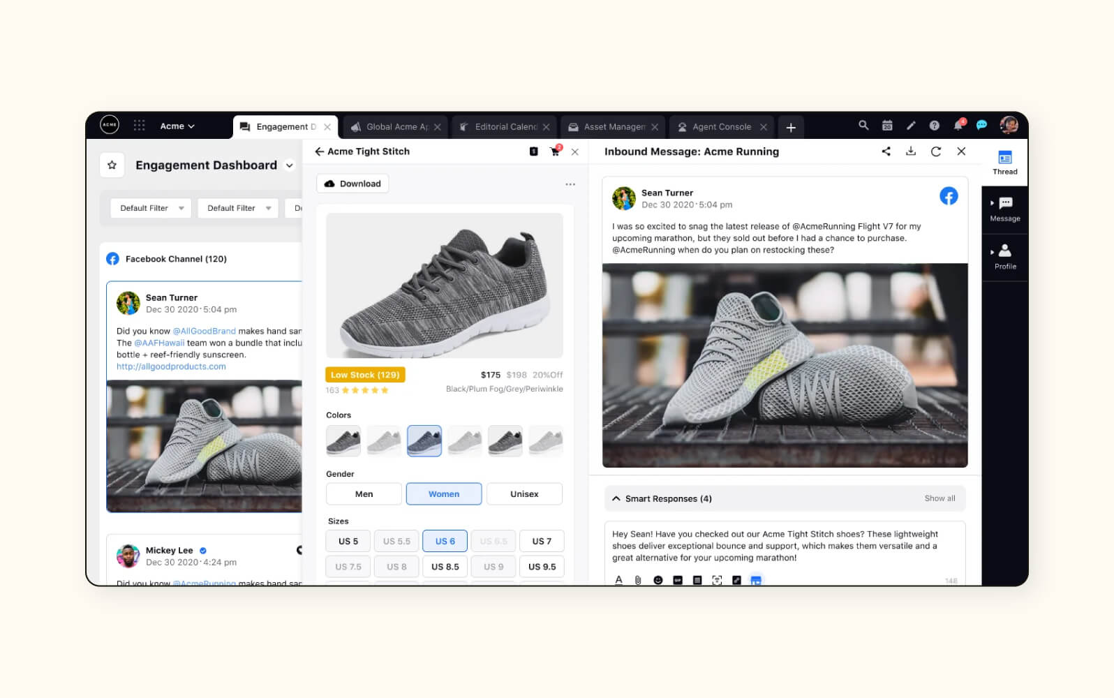 A product image of Sprinklr Social customer service software.
